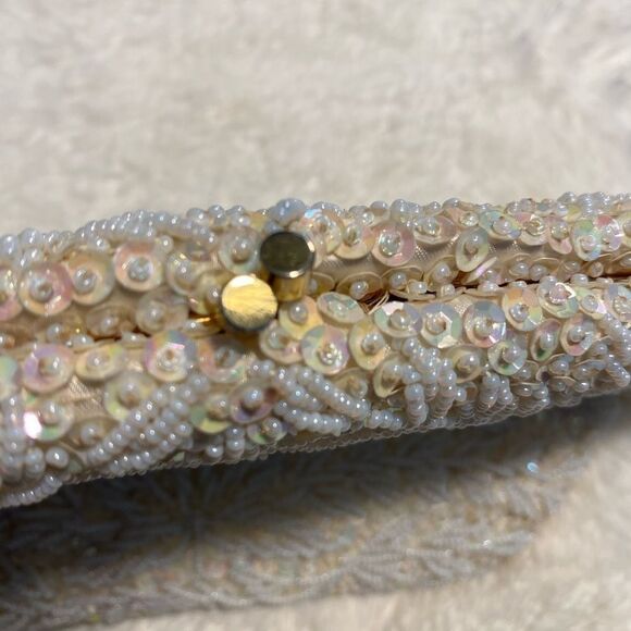 Gorgeous vntg Emson Marca white beaded cocktail - Picture 3 of 12